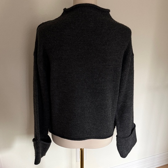 Anthropologie Basile Dark Gray mock neck Sweater - Picture 3 of 8